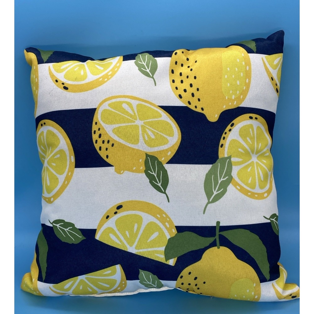 Hobby Lobby Lemon ‎ Accent Pillow 16"x16" Indoor Outdoor New with tag